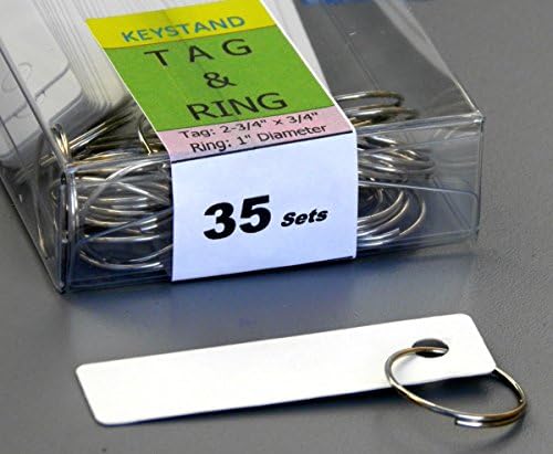 Key Hook, Key Rack #35MGN, 35 Extra Space Bolted Metal Hooks with Customize Name Plate, (35 Sets of Tag & Ring Included) - Made in USA - Image 4