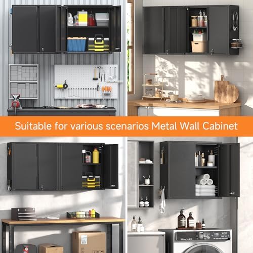Coolsun 26" H Garage Wall Cabinet with Lockable Doors and Adjustable Shelf - Image 6