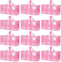 Songrey Extra Large Heavy Duty Moving Bags, 12 Pack, Pink by Unknown