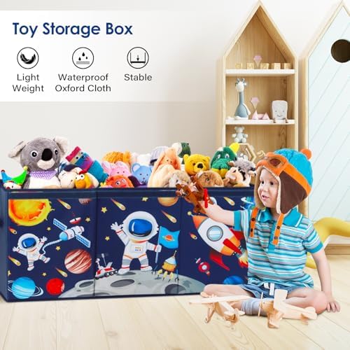 decalsweet Large Toy Box Collapsible Chest Organizer with Flip Lid for Kids - Image 5
