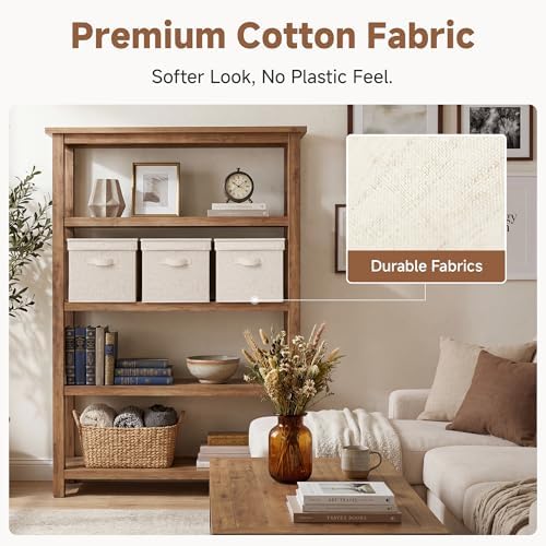 StorageWorks Fabric Storage Bins with Lids, Closet Storage Bins - Image 4