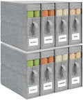 Sheet Organizers and Storage for Linen Closet, 8Pack Grey by ZenStorage
