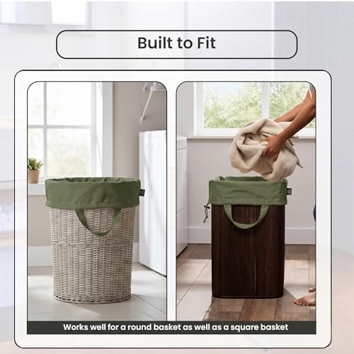 LFH Home Large Premium Cotton Rich Canvas Laundry Bag with Drawstring and Handles Heavy Duty, Multi-Use, and Washable for Home, Travel, College or Storage 28x36 (Pack of 4)-Military Green - Image 6