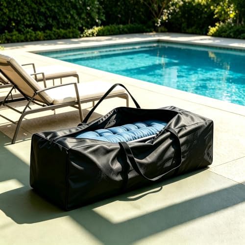 2 Pack Patio Cushion Storage Bag 68in Extra Large with Zipper - Image 2