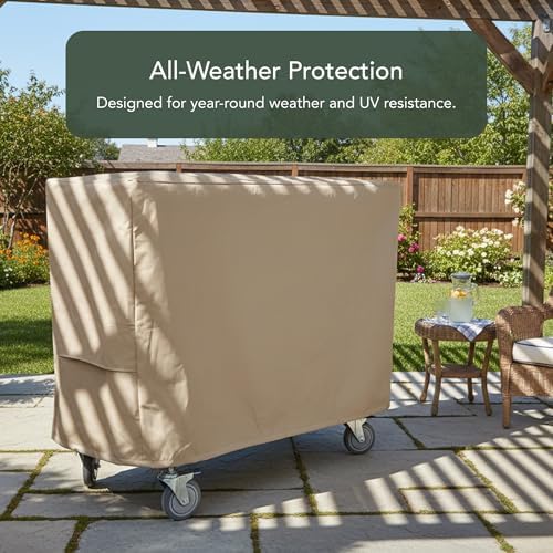 Covermates Ultima Serving Cart Cover, Polyester, 50Wx30Dx34H, Ripstop Tan - Image 3
