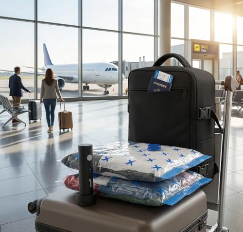 Lavatelli Travel Vacuum Set, USB-C Pump + 12 Bags 40x45 & 40x60 cm - Image 7