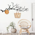 Extra Large Metal Branch Coat Rack, Tree Branch Wall Mount, Tree Branch Wall Hanger, Hat and Coat Rack, Home Storage Hooks, Entryway Wall Decor (Black, 48"x17") by HunaniesCanvasPrintWallArt