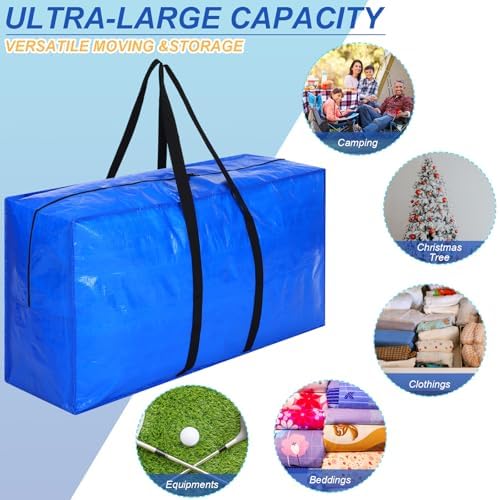 Windyun 4 Pack 98 Gallon Extra Large Moving Bags XXL Heavy Duty Storage Bag - Image 4