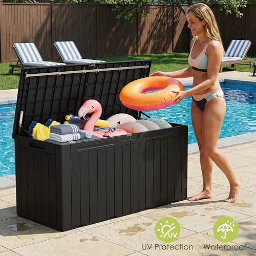 Devoko 100 Gallon Outdoor Storage Box, Waterproof Deck Box Lockable - Image 7