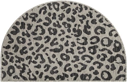 Unique Loom Outdoor Safari Collection Area Rug - Leopard (2' 2" x 3' 7" Hearth Light Gray/Gray) - Image 3