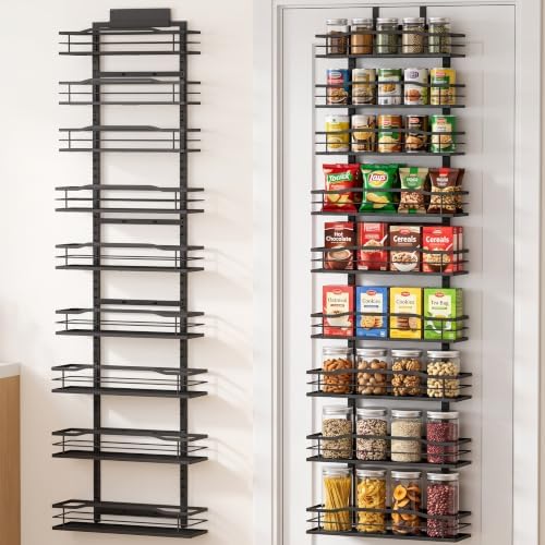 Moforoco Black 9-Tier Over The Door & Wall Mount Pantry Organizer by MOFOROCO