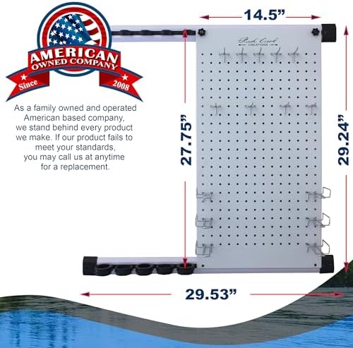 Rush Creek Creations No Limit 5-Rod Wall-Mount Fishing Pole Holder - Image 2