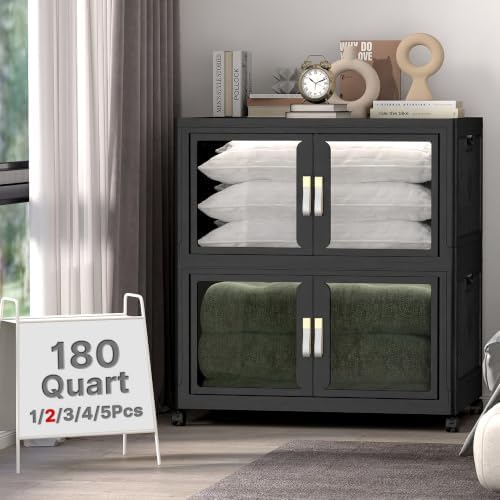 UAMFURI Stackable Storage Bins with Lids, 360QT Extra Large Storage Cabinet by UAMFURIDirect