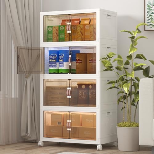 UAMFURI 480QT Stackable Storage Bins with Lids,Doors & Wheels by UAMFURIDirect