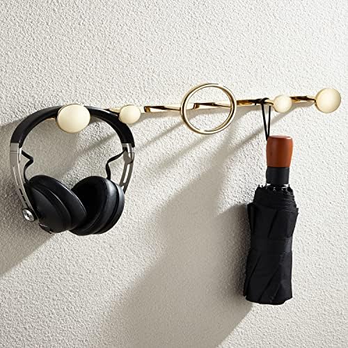 Coat Hooks for Wall Mounted Creative Modern Coat Rack Entryway Storage Hook Metal Row Hooks Hanging Robe & Towel Hooks Brass Polished Gold Finished - Image 7