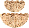 Teenyyou 2 Pack Scalloped Wicker Wall Baskets Boho Hanging Baskets by Teenyyou