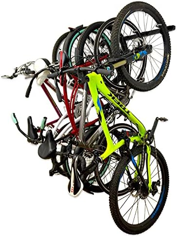 StoreYourBoard Bike Storage Rack – Heavy Duty Garage Bike Rack for 5 Bicycles, Space-Saving Vertical Bike Rack, Adjustable Wall Bike Mount for Garage Organizer, Bicycle Hanger, Holds 300 lbs by StoreYourBoard