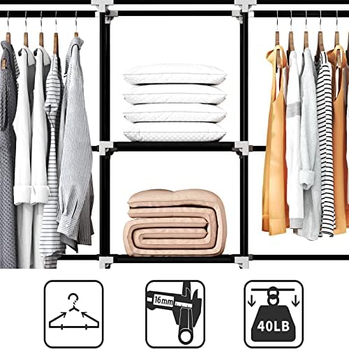 Portable Closet, Bedroom Wardrobe Closet for Hanging Clothes - Image 6