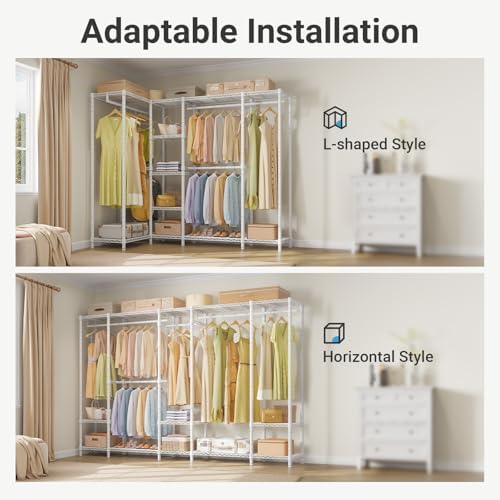VIPEK V50 Closet Organizer System with Adjustable Shelves, White - Image 2