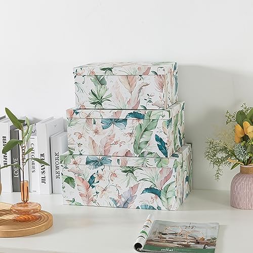 Soul & Lane - Jardin Jewel Decorative Storage Boxes with Lids, Set of 3 - Image 2