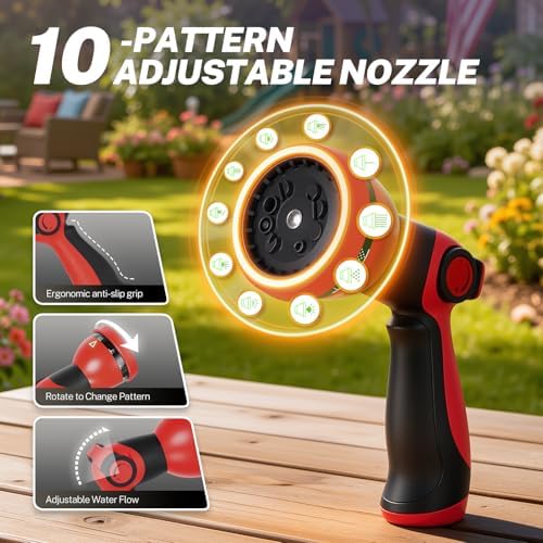 BILITOOLS Retractable Garden Water Hose Reel, 1/2" x 50 ft Wall Mount - Image 5