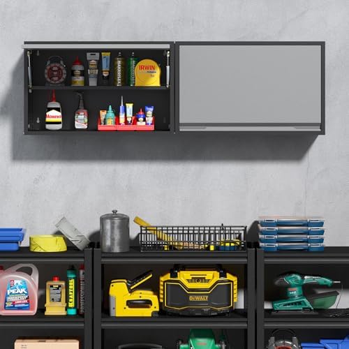 Coolsun Garage Wall Cabinet with Up-Flip Door, 19.7" H Metal Wall Cabinet - Image 2