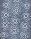 Gertmenian Indoor/Outdoor Flatweave Area Rug - 5x7 Standard, Stain & UV Resistant, Ideal for High Traffic Areas in Deck, Patio, Mudroom - Geometric, Navy, 32450 by Gertmenian