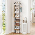 Hzuaneri 8 Tiers Vertical Shoe Rack, Tall Shoe Shelf with 2 Hooks by Hzuaneri