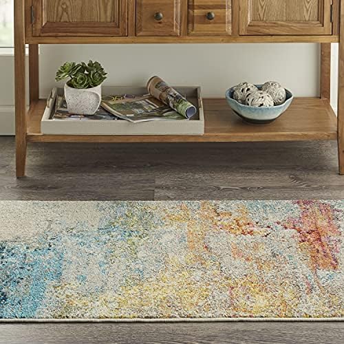 Nourison Home Celestial Sealife 3' x 5' Area Rug - Easy Clean, Non Shedding, Bed Room, Living Room, Dining Room, Kitchen (3' x 5') by NourisonHome