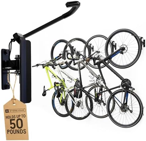 StoreYourBoard Swivel Bike Wall Mount, Vertical Rack for Garage, 4 Pack by StoreYourBoard