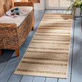 SAFAVIEH Courtyard Outdoor Runner Rug 2'3"x8', Brown & Bone CY6062-242 by Unknown
