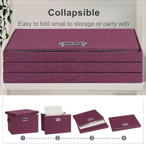 Storage Bins with Lids Fabric Closet Organizers Cubes Office Organization - Image 4
