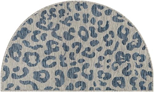 Unique Loom Outdoor Safari Collection Area Rug - Leopard (2' 2" x 3' 7" Hearth Blue/Gray) - Image 3