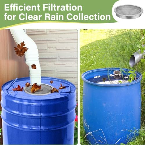 6-inch Round Rain Barrel Screen, Double Aluminum Mesh Vent Cover (Pack of 4) - Image 4