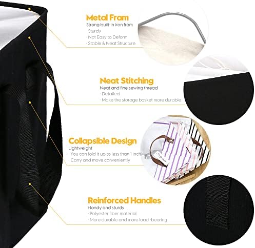 Hinwo 102L XXL Canvas Storage Bin with Lid and Handles, 4-Pack - Image 6