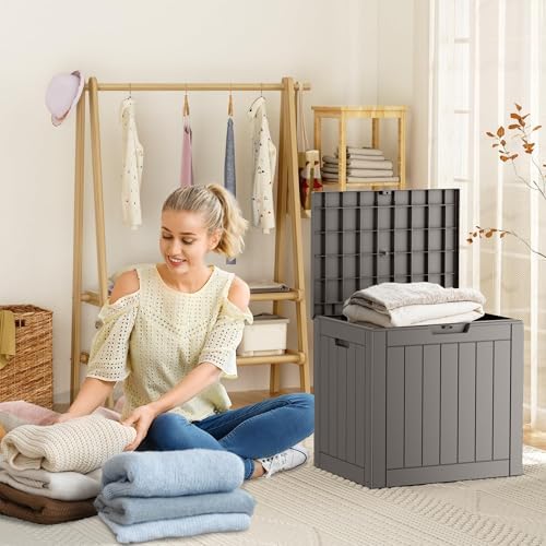 Vixzen 35 Gallon Deck Boxes Outdoor Waterproof, Lockable Resin Storage Box with lid for Furniture Cushions, Weatherproof Containers Outside Storage Boxes for Garden Patio Pool Tools(Black, 35 Gallon) - Image 5