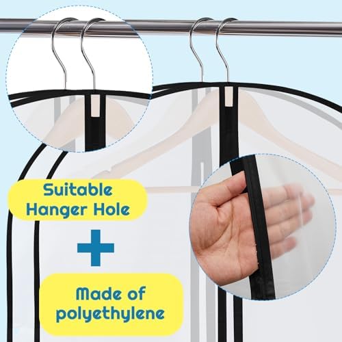 Amylove 20 Pcs 40/60/72" Suit Garment Bags for Closet Storage and Travel - Image 3