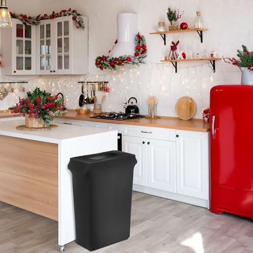 Windyun 20 Pcs 23 Gallon Spandex Trash Can Cover for Events,Black - Image 4