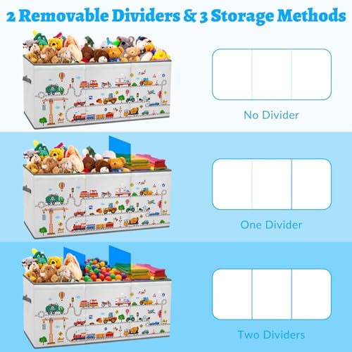 decalsweet Large Toy Box Collapsible Chest Organizer with Flip Lid for Kids - Image 5