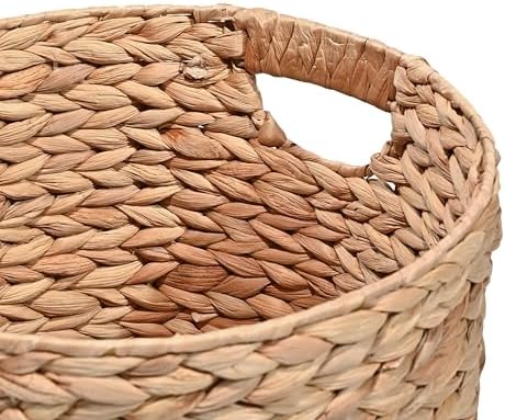 happimess Avery 3-Piece Cylinder Nesting Baskets 13", Natural - Image 4