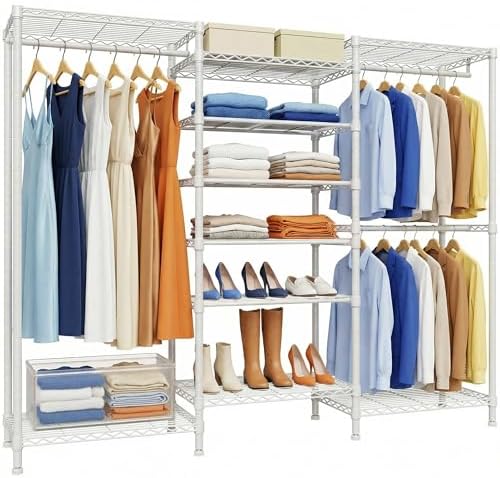 Higeego H12 Heavy Duty Clothes Rack, White by Higeego