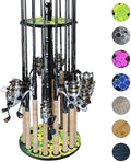 Rush Creek Creations 16-Rod Round Fishing Rod Holder, Engineered Wood by RushCreekCreations