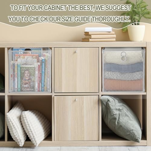 2 Pcs Foldable Metal Cube Storage Baskets, 13x13in, Grey - Image 5