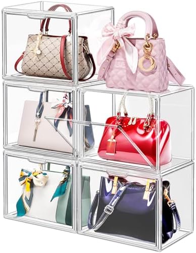 DILIBRA 5 Packs Clear Plastic Handbag Storage Organizer for Closet by DILIBRA
