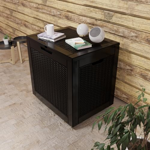 Vixzen 31 Gallon Deck Boxes Outdoor Waterproof, Resin Lockable Storage Box for Patio Cushions Storage Furniture, Garden Tools, Pool Supplies, Weatherproof and UV Resistant(Black, 31 Gallon) - Image 5