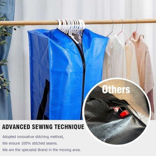 SGPAC Moving Bags Heavy Duty Extra Large with Backpack Straps,Extra Thick Storage Totes with Reinforced Handles for Space Saving,Moving Supplies & Moving Essentials,Alternative to Moving Box,8 Packs - Image 4