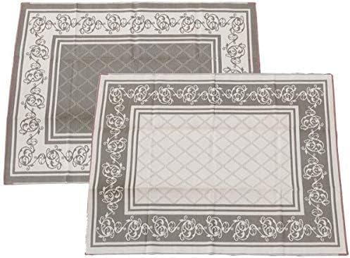 EEZ RV Products 9'x12' RV Mat Vine Brown Heavy Duty Reversible/Durable RV Rugs for Outside Patio/RVing Mats with Large Storage Bag & 6 Sets of Stakes and Washer (9ftx12ft Vine Brown) - Image 3