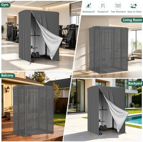 AKEfit Strength Training Cover, Waterproof & Dustproof Gym Rack Cover with Zipper,Fit for Indoor and Outdoor - Image 7