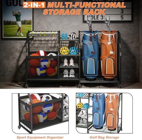 Ultrawall Golf Storage Organizer, Golf Bag Storage Stand for Garage - Image 3