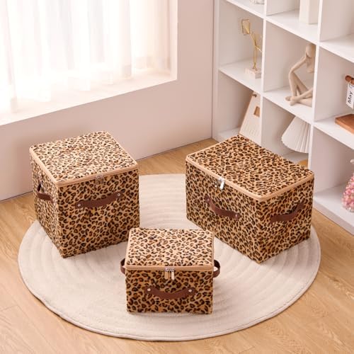 4PCS Storage Cubes with Zipper Lid 11 Inch Decorative Bins Boxes - Image 5